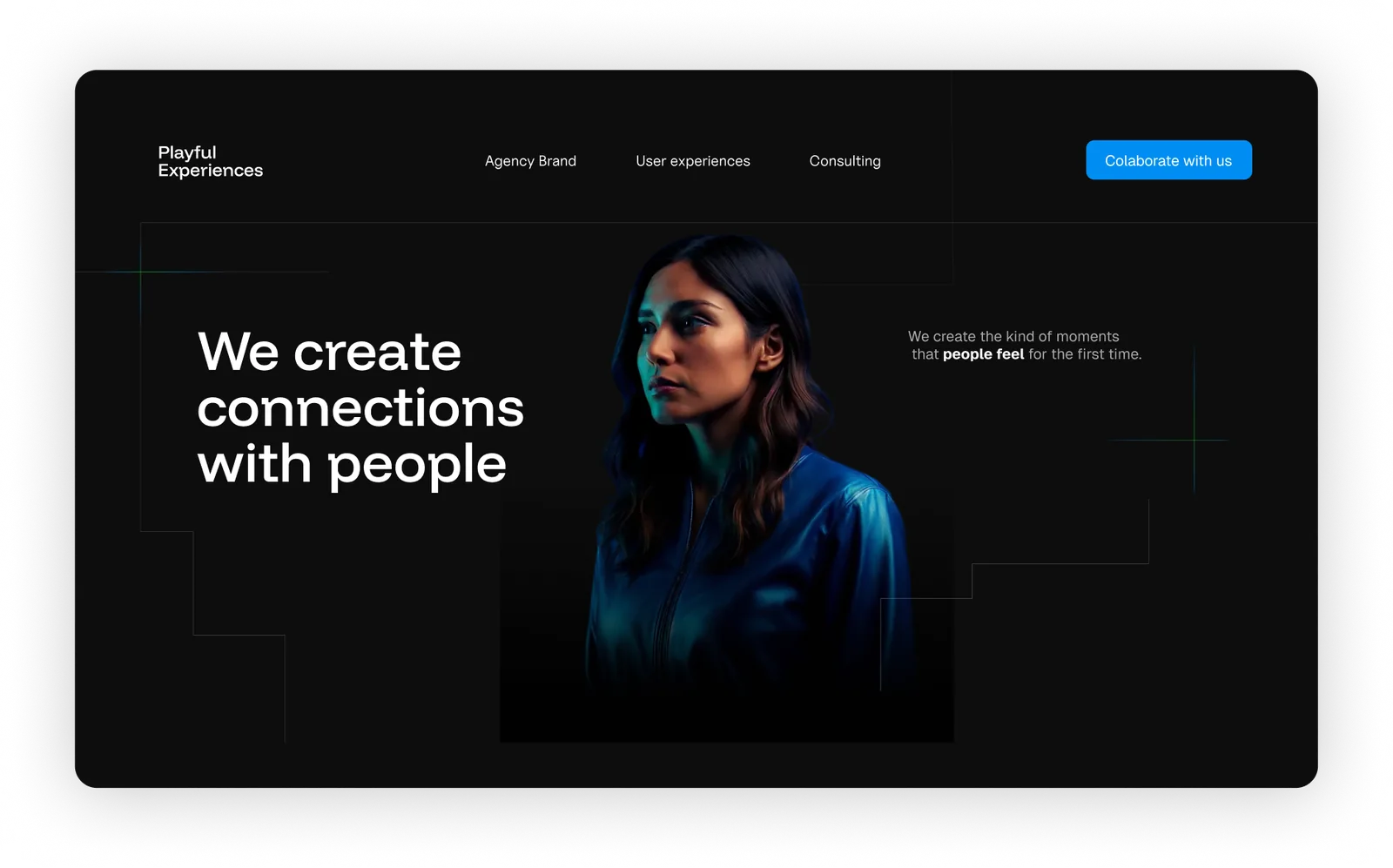Playful Experiences — Homepage redesign, 'We create connections with people'